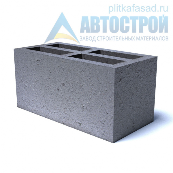 Блок бетонный стеновой 190×190(188)x390 мм четырехщелевой А-Строй в Реутове по низкой цене